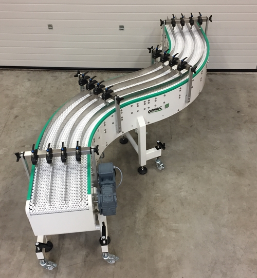 Modular chain plate conveyors